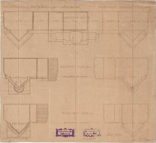 Pfann, Paul; Nürnberg, Königstr. 33-37; Wohn- und Geschäftshaus L. Ostermayr - Portale (Schichtenplan)