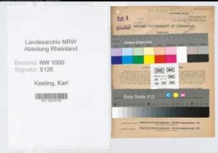 Entnazifizierung Karl Kesting, geb. 20.01.1888 (Postinspektor)