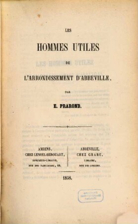 Les hommes utiles de l'arrondissement d'Abbeville