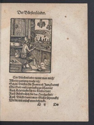 Der Bürstenbinder.