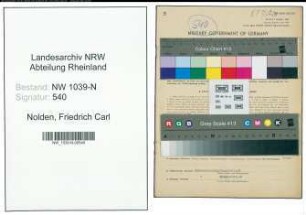 Entnazifizierung Friedrich Carl Nolden , geb. 31.12.1908 (Destillateur)