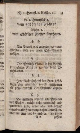 Buch 1. von der Gerichtbarkeit und dem ordentlichen Processe erster Instanz.