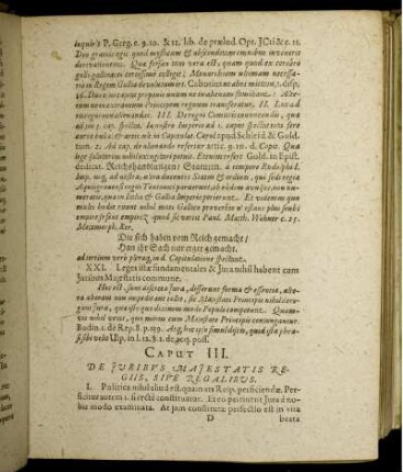 Caput III. De Iuribus Maiestatis Regiis, Sive Regalibus