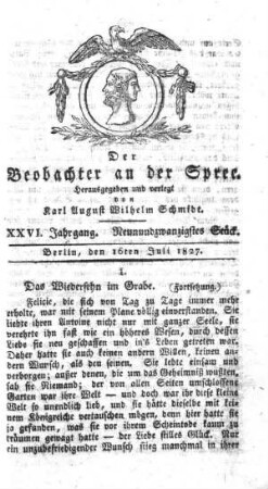 29. Stueck, 16. Juli 1827