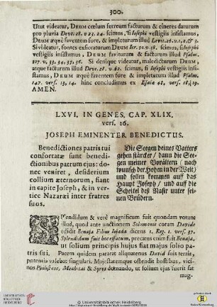 LXVI-LXVII In Genes. Cap. XLIX, vers. 26