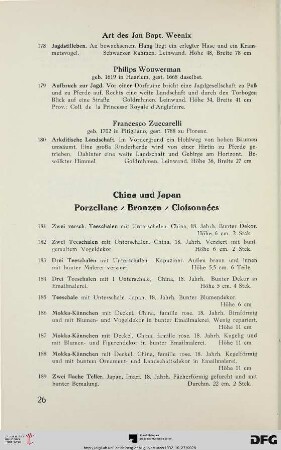 China und Japan Porzellane / Bronzen / Cloisonnées (Nr. 181-213)