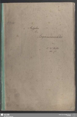 Aufgaben über Bergmaschinenlehre - 18.7610 4.