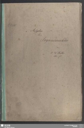 Aufgaben über Bergmaschinenlehre - 18.7610 4.