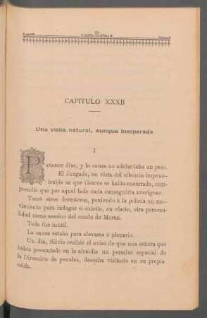 Capítulo XXXII - Una visita natural, aunque inesperada