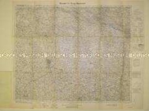 Karte des Gebietes von Münster i. Westf., Iburg und Warendorf