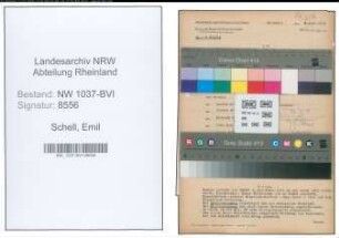 Entnazifizierung Emil Schell , geb. 21.01.1893 (Geschaeftsfuehrer)