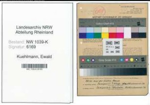 Entnazifizierung Ewald Kuehlmann , geb. 09.02.1904 (Finanzbeamter)