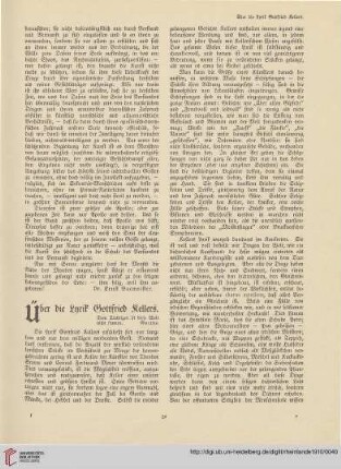 19: Über die Lyrik Gottfrid Kellers