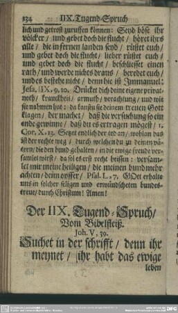 Der IIX. Tugend-Spruch, Vom Bibelfleiß