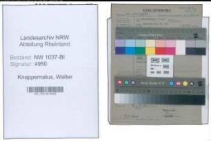 Entnazifizierung Walter Knappernatus , geb. 23.08.1901 (Justizsekretaer)