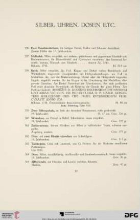 Silber, Uhren, Dosen etc. (Nr. 356-445)