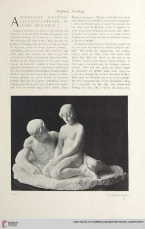 A Norwegian sculptor: Stephan Sinding