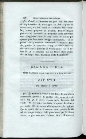 Sezione Terza. Delle Macchine Mosse Dal Vento E Dal Vaiore.