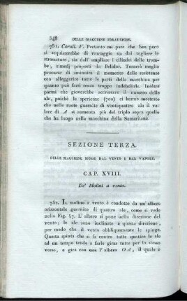 Sezione Terza. Delle Macchine Mosse Dal Vento E Dal Vaiore.