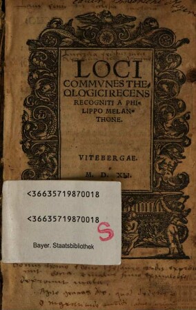 Loci Communes Theologici