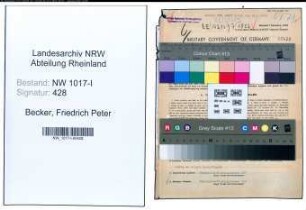 Entnazifizierung Friedrich Peter Becker , geb. 22.07.1889 (Prokurist)