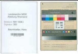 Entnazifizierung Hans Baumkoetter , geb. 09.01.1912 (Polizei)