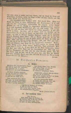 13. Des Hauses Bewohner.