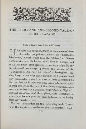 The thousand-and-second tale of Scheherazade