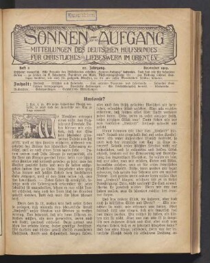 Heft 2. 22. Jahrgang. November 1919