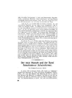 Der neue Mensch und der Bund Entschiedener Schulreformer