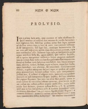 Prolusio.