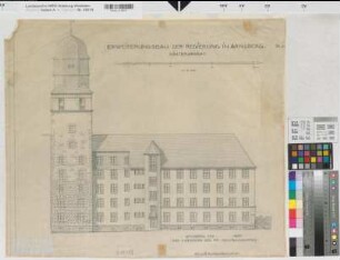 Arnsberg, Regierungshauptgebäude, Hinteransicht