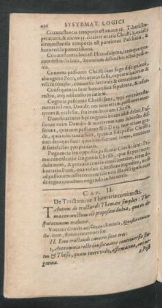 Cap. II. De Tractatione Thematis coniuncti