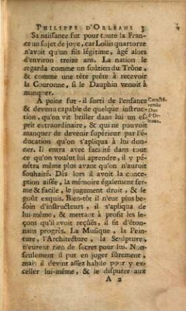 La Vie De Philippe D'Orleans, Petit-Fils de France, Regent du Royaume. Pendant La Minorité De Louis XV.. 1