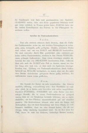 Aussehen der Pankreaskonkretionen.
