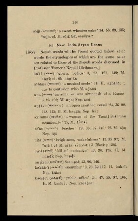 210-224, (c) New Indo-Aryan Loans