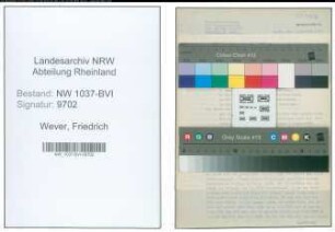 Entnazifizierung Friedrich Wever , geb. 18.02.1909 (Angestellter)