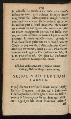 Scholia Ad Tertium Carmen.