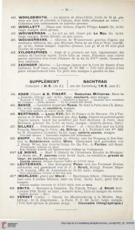 Supplément (Nr. 454-463)