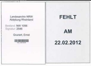 Entnazifizierung Ernst Grunert , geb. 25.04.1910 (Baufuehrer)