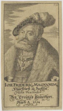 Bildnis des Ioh. Fridericus Magnanimus, Churfürst zu Sachsen