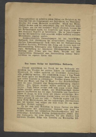 Das innere Gefüge der sozialistischen Volkswehr