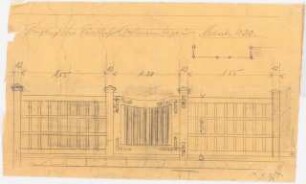 Friedhof Grolmann-Lager: Eingangstor: Ansicht 1:20