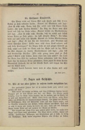 IV. Sagen und Geschichte