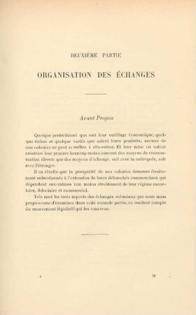 Deuxième partie. Organisation des échanges