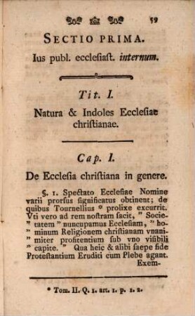 Bedae Aschenbrenner Benedictini Oberaltacensis Elementa Praelectionum canonicarum. 2, Ius ecclesiasticum publicum exponens