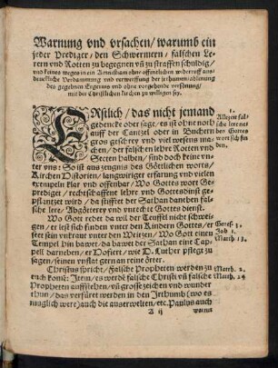 Erstlich/ das nicht jemand gedencke oder sage ...