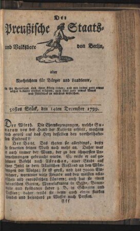 50stes Stück, den 14ten December 1799