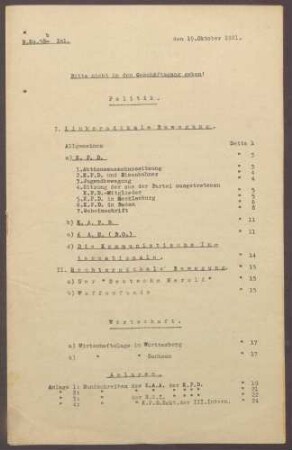 Lageberichte des Reichskommissars für Überwachung der öffentlichen Ordnung, Nr. 58b; zweimal vorhanden