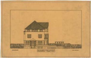 Billing, Hermann; Gernsbach, Scheffelstr. 1; Villa Weber - Eingangsfassade (Ansicht)